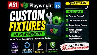 51. Custom Fixtures in Playwright TypeScript | Test & Worker Fixtures | Playwright TypeScript 2026