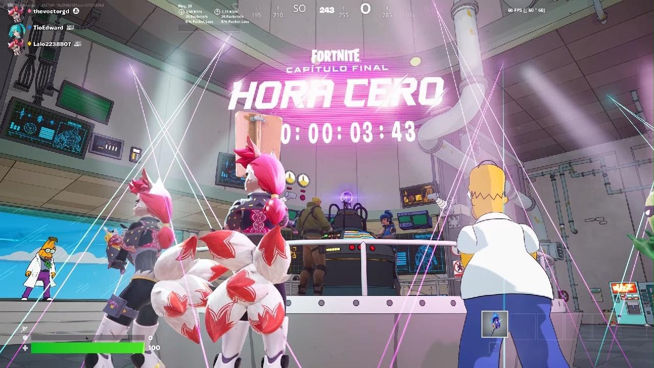 Evento Final Hora Cero Fortnite Capítulo 6 Mini Temporada de Los Simpsons
