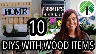 10 MUST SEE DOLLAR TREE FARMHOUSE WOODEN DIY DECOR | NEW WOOD CRATE DIYS | DOLLAR TREE WOOD CRAFTS