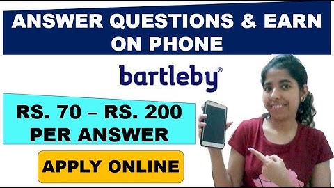 Bartleby Expert | Earn Online On Phone | Work From Home Jobs | Answer Question & Earn | [Hindi]