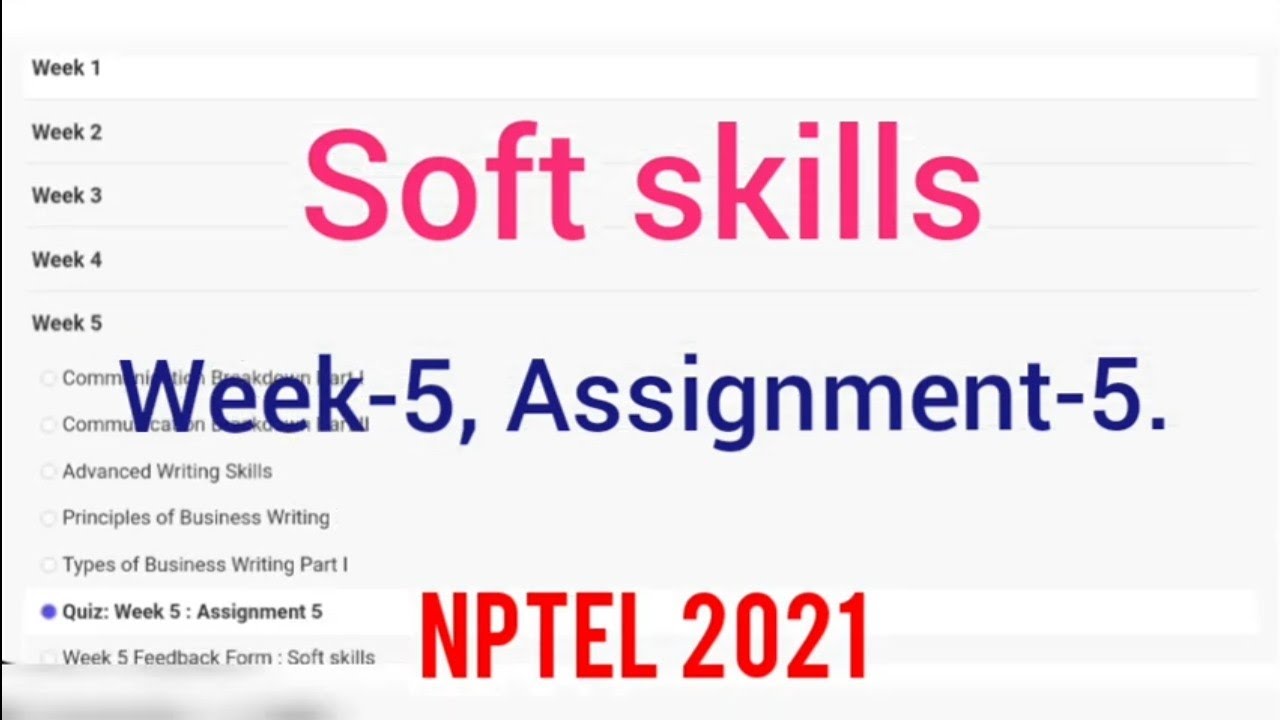 nptel assignment 5 answers 2023