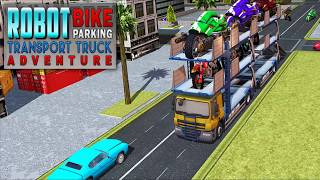 Robot Bike Parking - Transport Truck Adventure screenshot 1