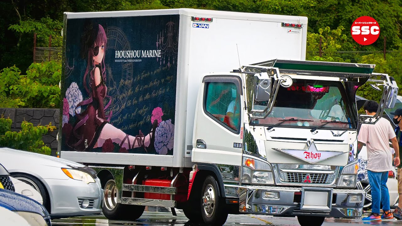 VTuber痛車オフ】ｷﾀｰ!! ☠️マリン船長仕様のデコトラが出航❗️など 
