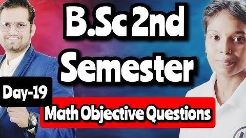 B.Sc 2nd Semester Math Objective Questions!Day-19#bedkdian #mjpru #math