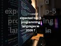 Which Top 5 Programming Languages to Learn in 2026 ? #learncoding #progamming2026