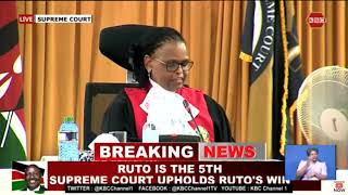 BREAKING NEWS: Supreme Court unanimously upholds William Ruto’s election win