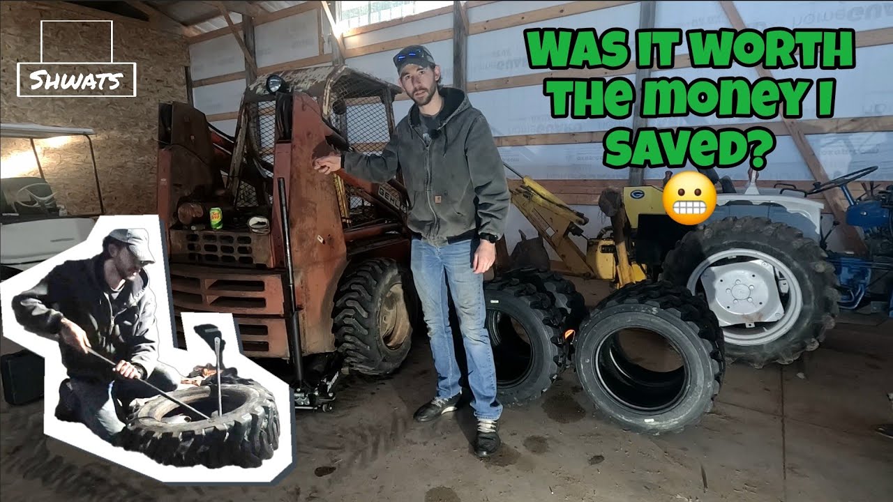 Changing Skid Steer Tires By Hand Is NOT Fun.