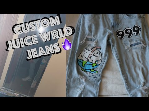 How To Custom Paint Denim Jackets! Juice Wrld Inspired