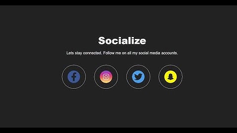 Adding social media icons with hover effects in 2020
