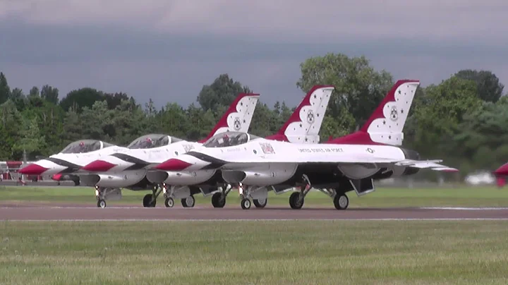 F-16 Thunderbirds Afterburner Take Off and Vertical Climb