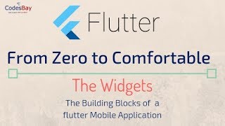 Flutter :  From Zero To Comfortable - The Widgets