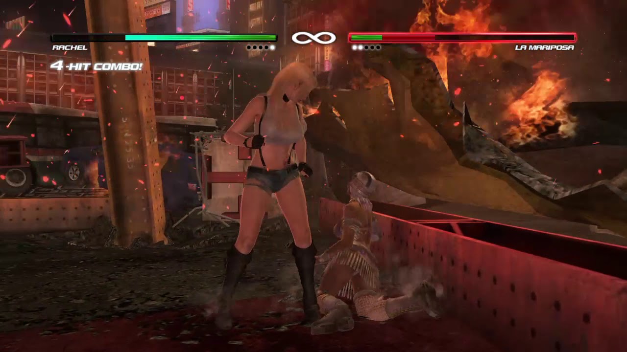 DEAD OR ALIVE 5 Last Round Rachel vs Lisa - YouTube