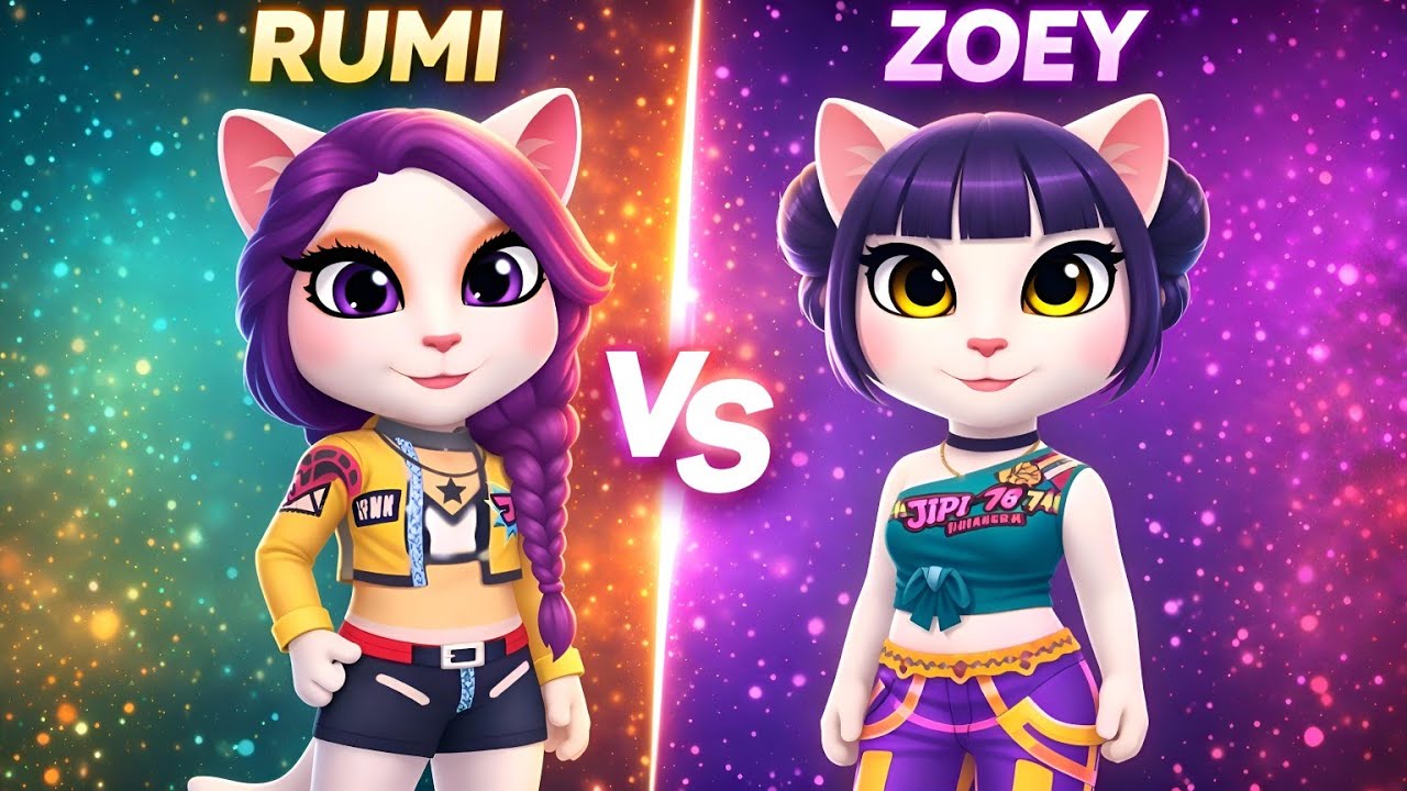 RUMI vs ZOEY 💥 KPOP Demon Hunters Battle | My Talking Angela 2 Gameplay