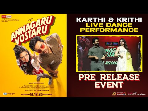 Karthi & Krithi Shetty Live Dance Performance | Annagaru Vostaru Pre Release Event | Studio Green