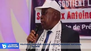 Politique: François Rubota Désigné Président National Du Msr Resimi