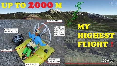 3,2m RC Motor Paraglider - flight over 2000m