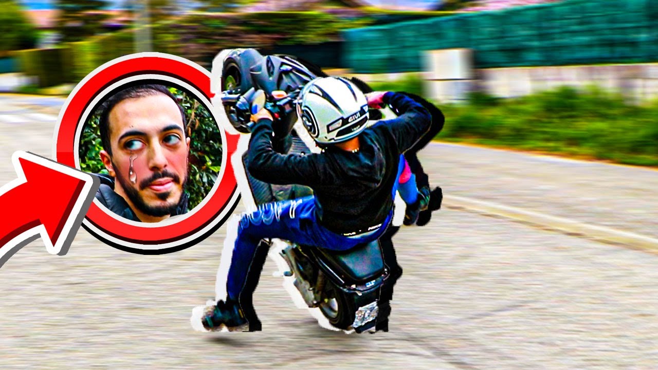 MOMO FAIS DES WHEELING EN SCOOTER SA TOURNE MAL !