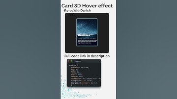 Card hover 3D animation #css3animation #coding #htmlcss