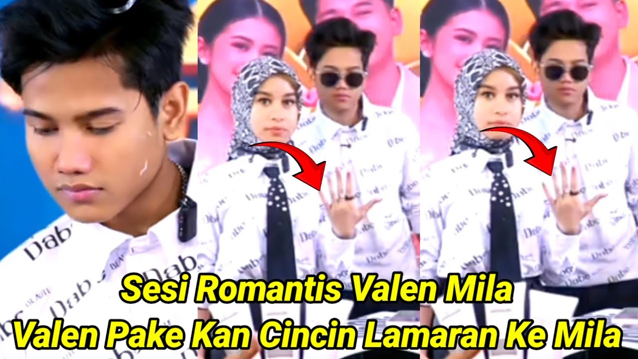 Sesi Romantis Valen Mila, Valen Pake Kan Cincin Lamaran Ke Tangan Mila Di Depan Netizen !