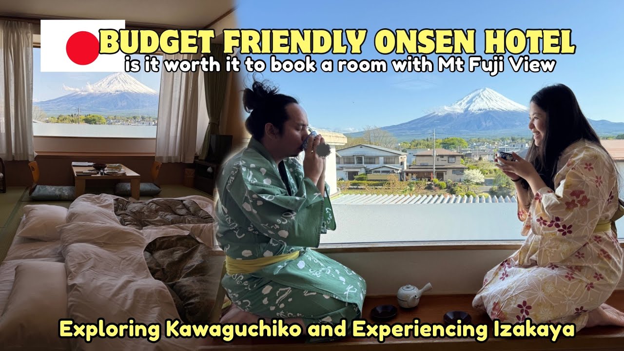 Kawaguchiko station | Lake land Hotel Kawaguchiko | Onsen with Mt Fuji view | Izakaya 🇯🇵 Japan