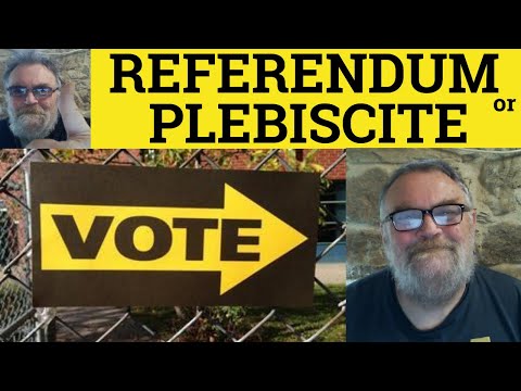 🔵 Referendum Meaning - Plebiscite Defined - Examples - Referendum or Plebiscite the Difference