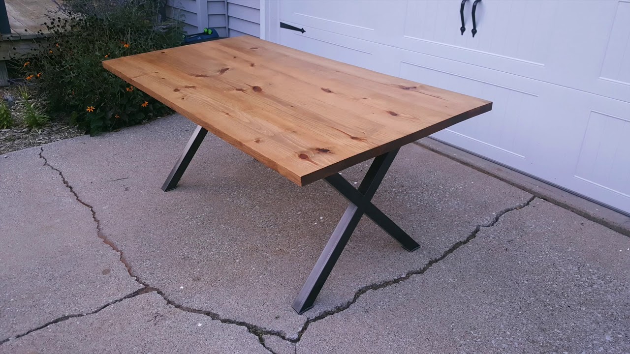 Metal X Leg Dining Table & Bench Promo YouTube