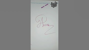 stylish name | Anees | sk cursive art | how to make a stylish name | stylish signature