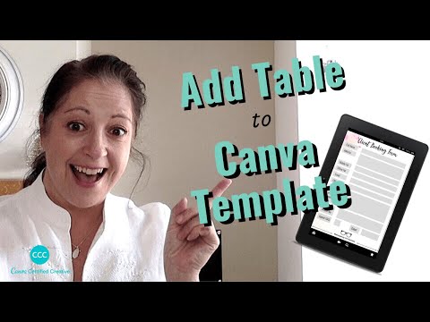 Canva: How to Add a Table into a Template