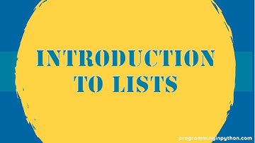 Introduction To Python Lists ||  Python List || Python Data Structures  - Part 1
