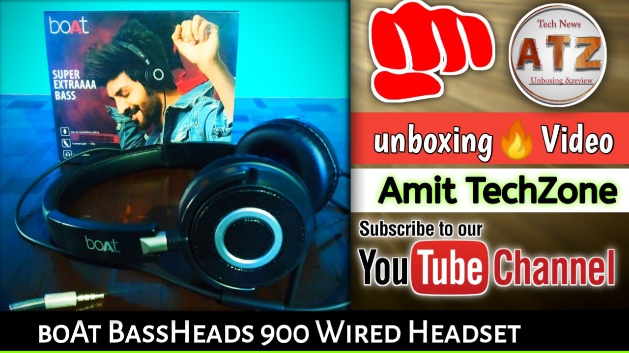 boAt BassHeads 900 Wired Headset (Carbon Black, On the Ear) unboxing🔥