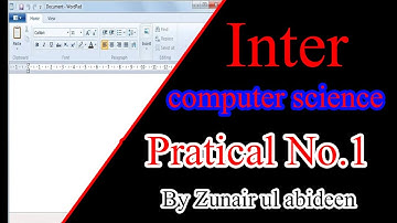 ICS Computer Science class no.1  (MS Word) BISE Hindi | Urdu