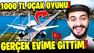 1000 TLYE EFSANE SİMİLASYON OYUNU ALDIM! UÇAKLA GERÇEK DÜNYA HARİTASINDA EVİME GİTTİM! M.Flight Sim.