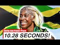 The new 100 meter world record shellyann fraser pryce  elaine thompsonherah