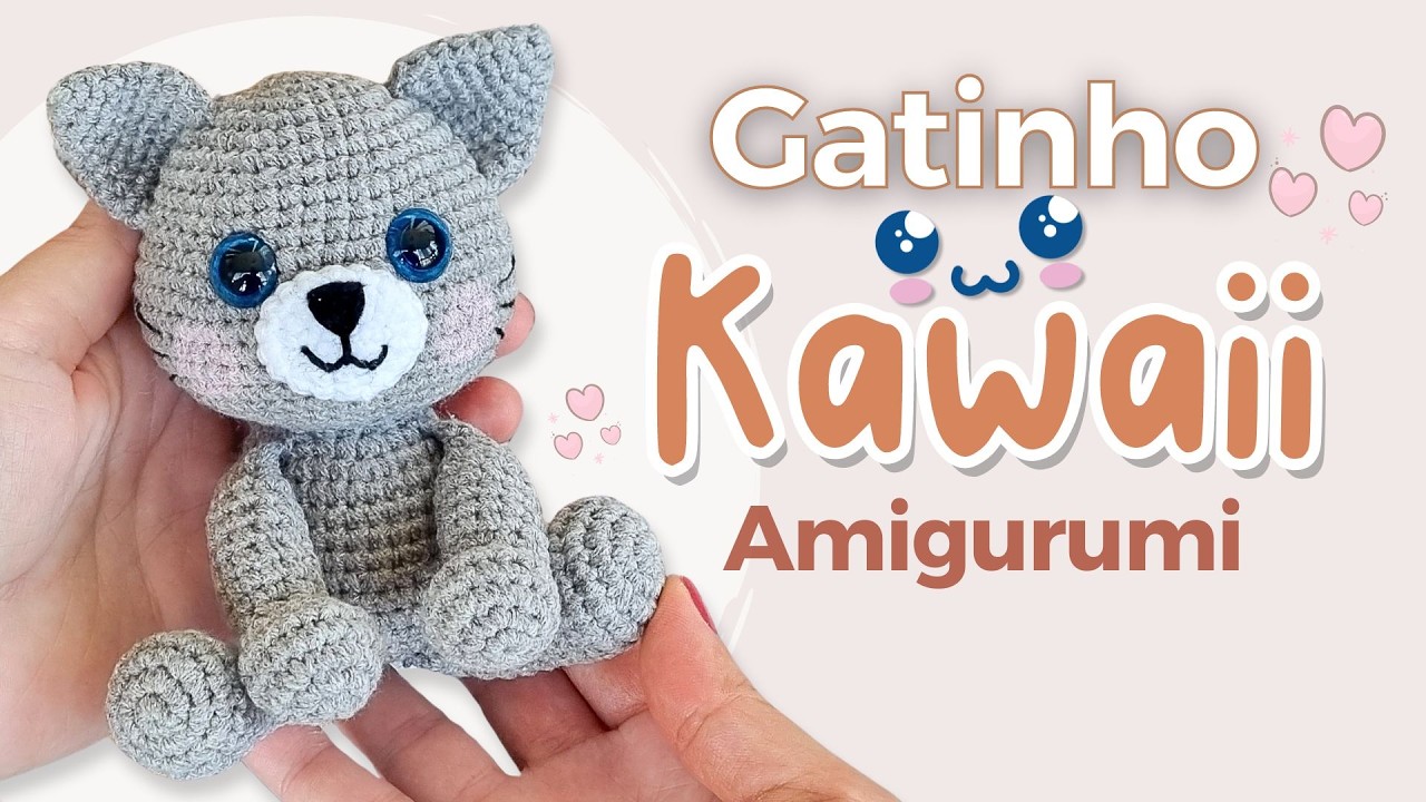 Кавайный котенок амигуруми шаг за шагом - Котенок крючком