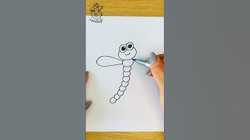 #howtodraw a #Dragonfly Con chuồn chuồn | #easy #drawing #stepbystep #shorts #ytshorts #shortvideo