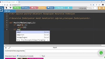 Bir Sayının Pozitif Bölenleri Hesaplayan Recursive Fonksiyon