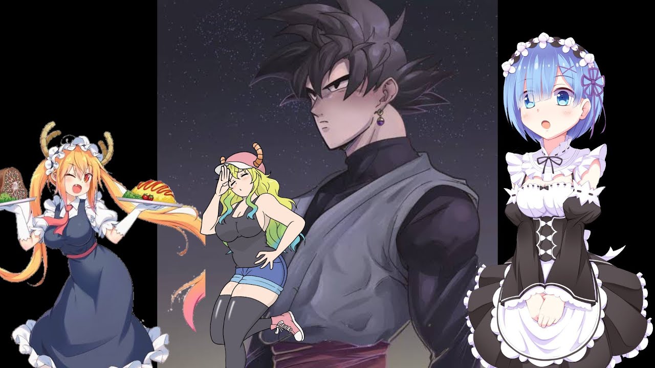 Goku en Kobayashi San no maid dragón cap 1 salvando a un dragón