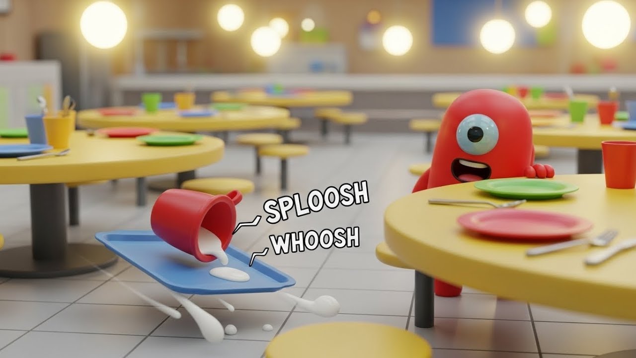 Among Us Sneaky Crewmate Hid in the Cafeteria Again | Fun Kids Stories and Game Songs