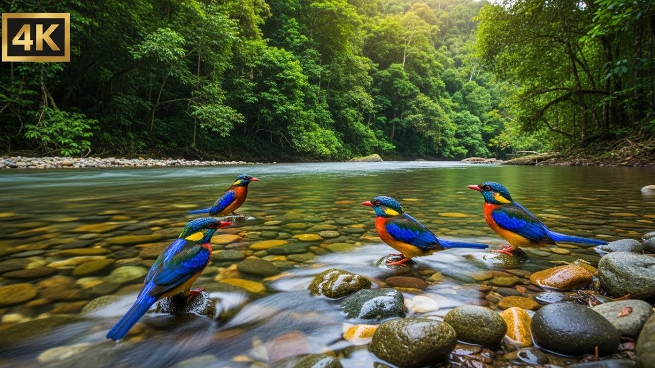 Gentle Piano & Bird Sounds by the River | Music for Sleep, Healing & Deep Study