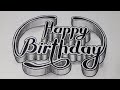 3d Happy Birthday Drawing On Paper / How To Write Easy Styles