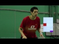 Lingbu badminton demo two front corners training mode