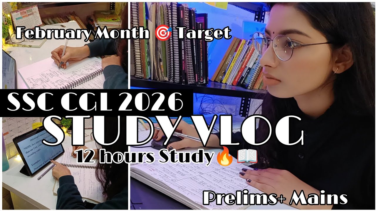 SSC STUDY VLOG: Wake Up At 3 AM For SSC CGL 2026 Self Study Routine | A ...