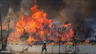 Se forma tornado de fuego en Aguiar da Beira en Portugal
