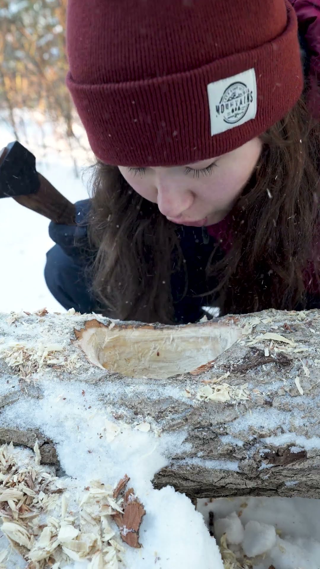 Forest Girl does it again! ?? #camping #survival #bushcraft #outdoors #lifehack