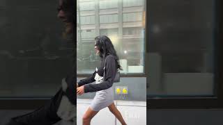 Simone Ashley is picture perfect. She stops to sign autographs outside ABC Studios in Hudson Square.