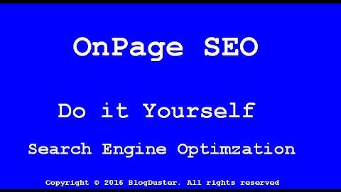 On page SEO Tutorial - Search Engine Optimization - Step by Step Guide 2017
