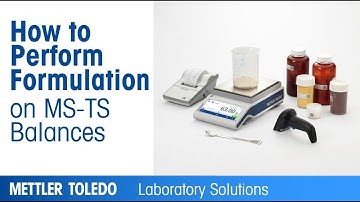 How to Perform Formulation on MS-TS Balances