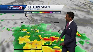 Kansas City weather: More showers overnight, storm chance this weekend