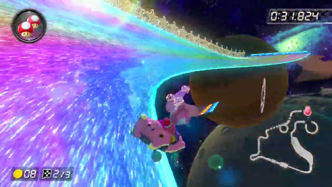 Rainbow world様　ご確認 3DS Rainbow Road [150cc] - 1:36.985 - ヒビキ (Mario Kart 8 Deluxe