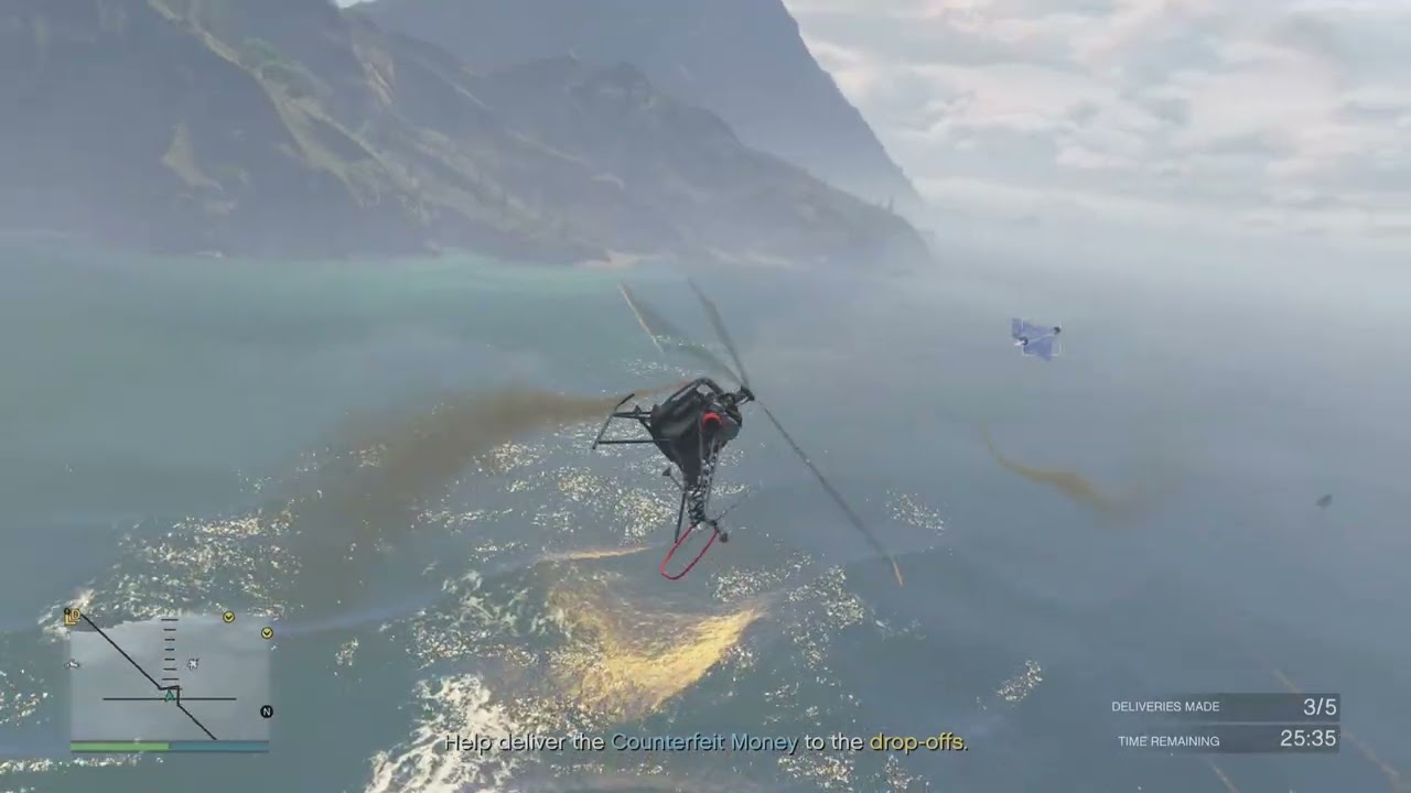 Grand Theft Auto V Online Dog fight in the Air w Greifer, Sparrow vs Raiju F-160